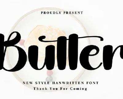 Butter Script font