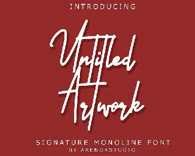 Untitled Artwork Signature font