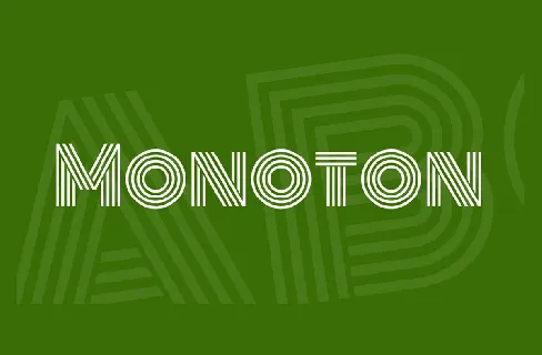 Monoton font