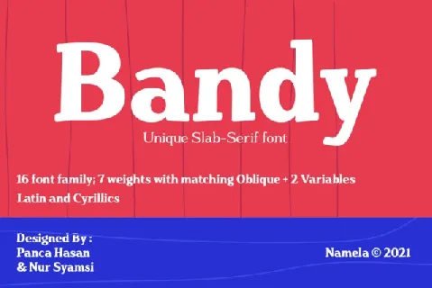 Bandy Retro Slab font