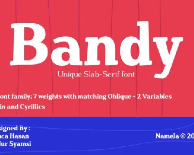 Bandy Retro Slab font