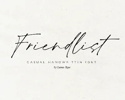 Friendlist font