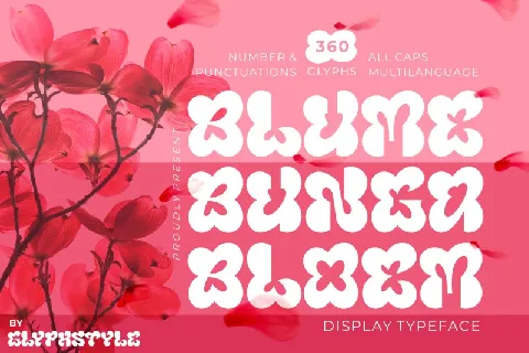 Blumebungabloem font