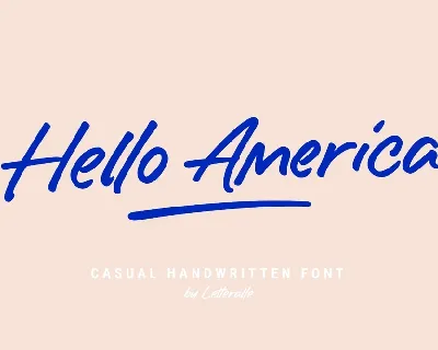 Hello America font