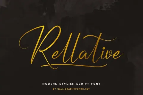 Rellative Calligraphy font