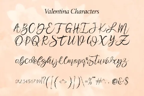 Valentina Calligraphy font