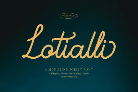 Lotialli Script font