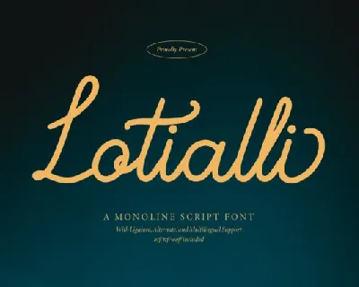 Lotialli Script font