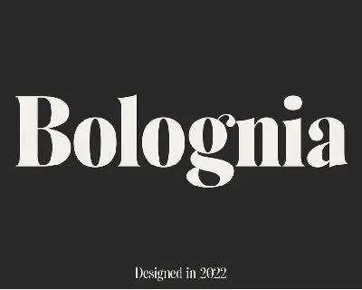 Bolognia Demo font