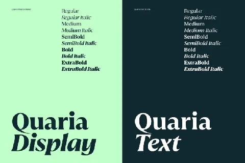 Quaria Family font