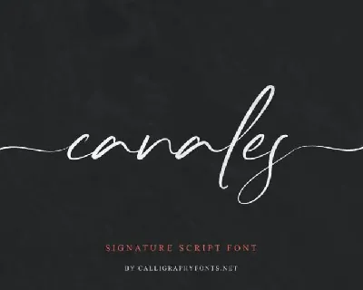 Canales Script font