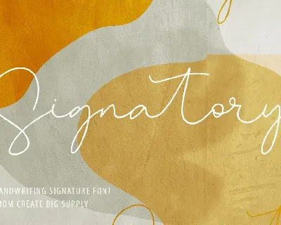 Signatory font