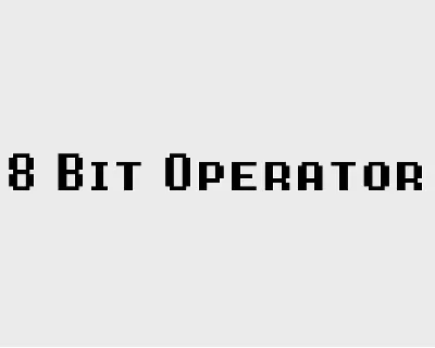 8-bit Operator font