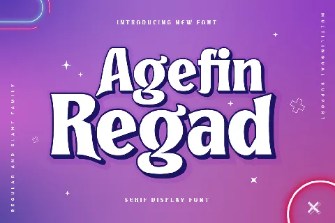 Agefin Regad trial font