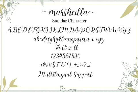 Marsheilla Modern Calligraphy font