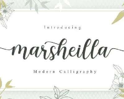 Marsheilla Modern Calligraphy font