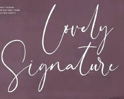 Lovely Signature font