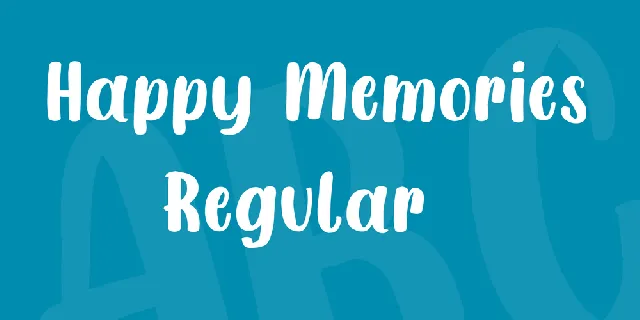 Happy Memories font