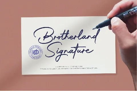 Brotherland Signature font