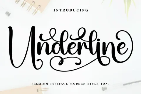 Underline font