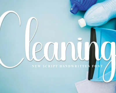 Cleaning Script font