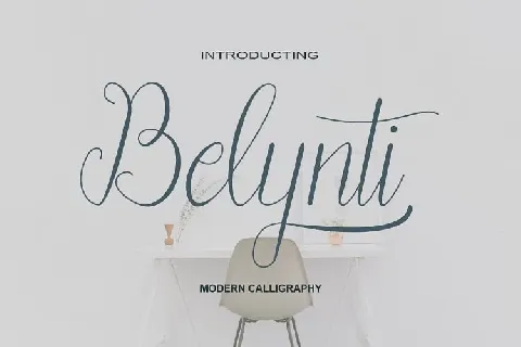 Belynti Calligraphy font