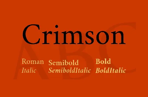 Crimson font