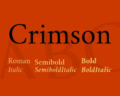 Crimson font