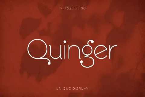 Quinger font