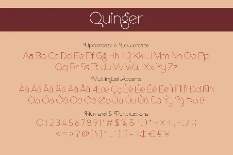 Quinger font