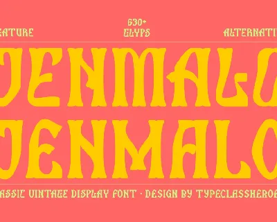 Jenmalo DEMO font