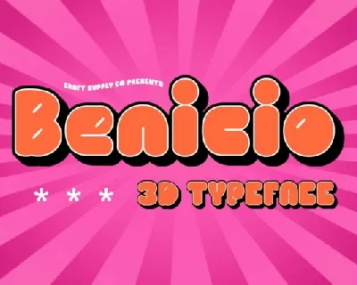 Benicio 3D font