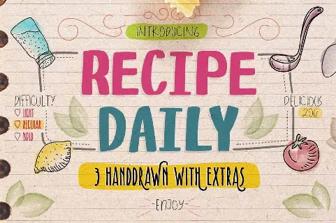 Recipe Daily Typeface Free font