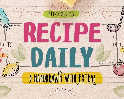 Recipe Daily Typeface Free font