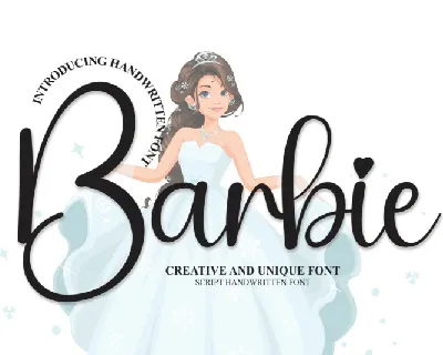 Barbie Script font