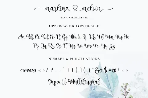 Marlina Melvin font