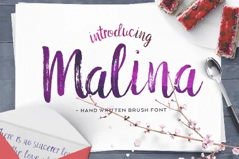 Malina Brush Free font