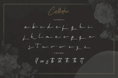 Calliesha Demo font