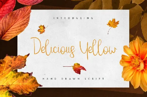 Delicious yellow Script font