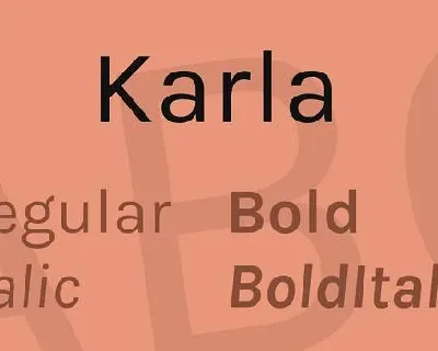 Karla Family font