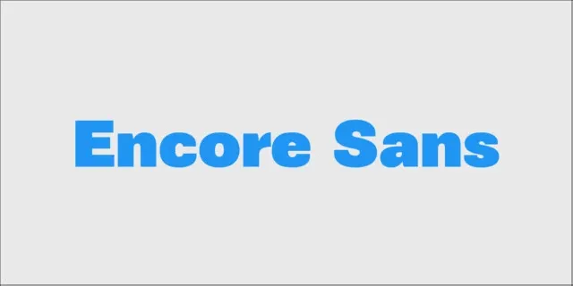 PF Encore Sans Family font