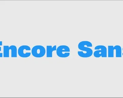 PF Encore Sans Family font