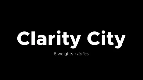 Clarity City Family font