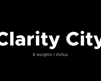 Clarity City Family font