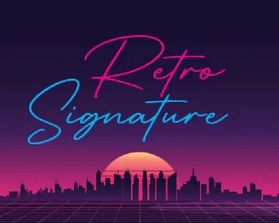 Retro Signature font