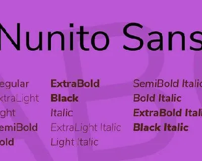 Nunito Sans Family font