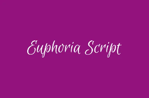 Euphoria Script font