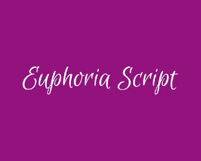 Euphoria Script font