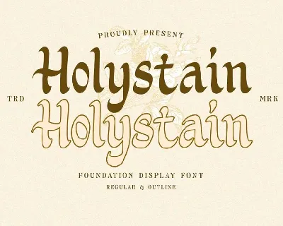 Holy Stain font