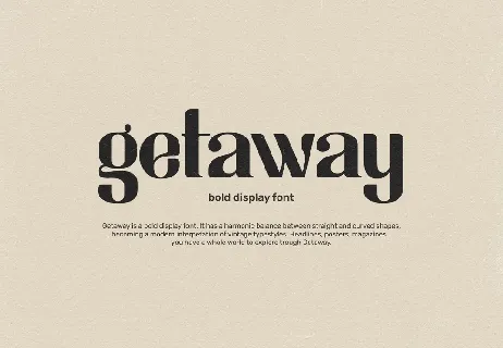 Getaway font